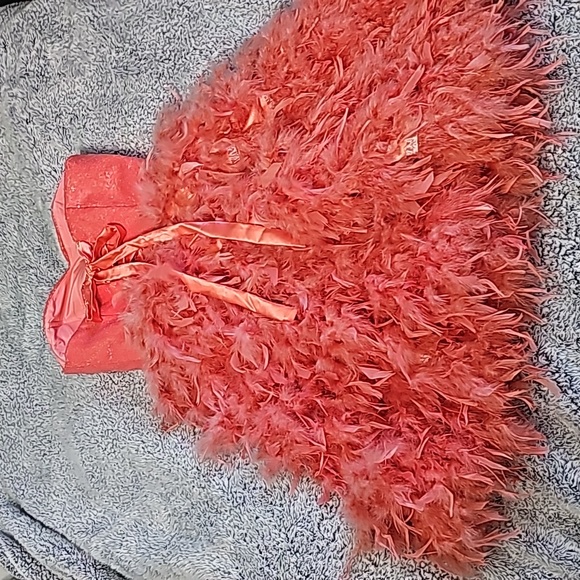 Pink Feather Dress - Picture 3 of 4